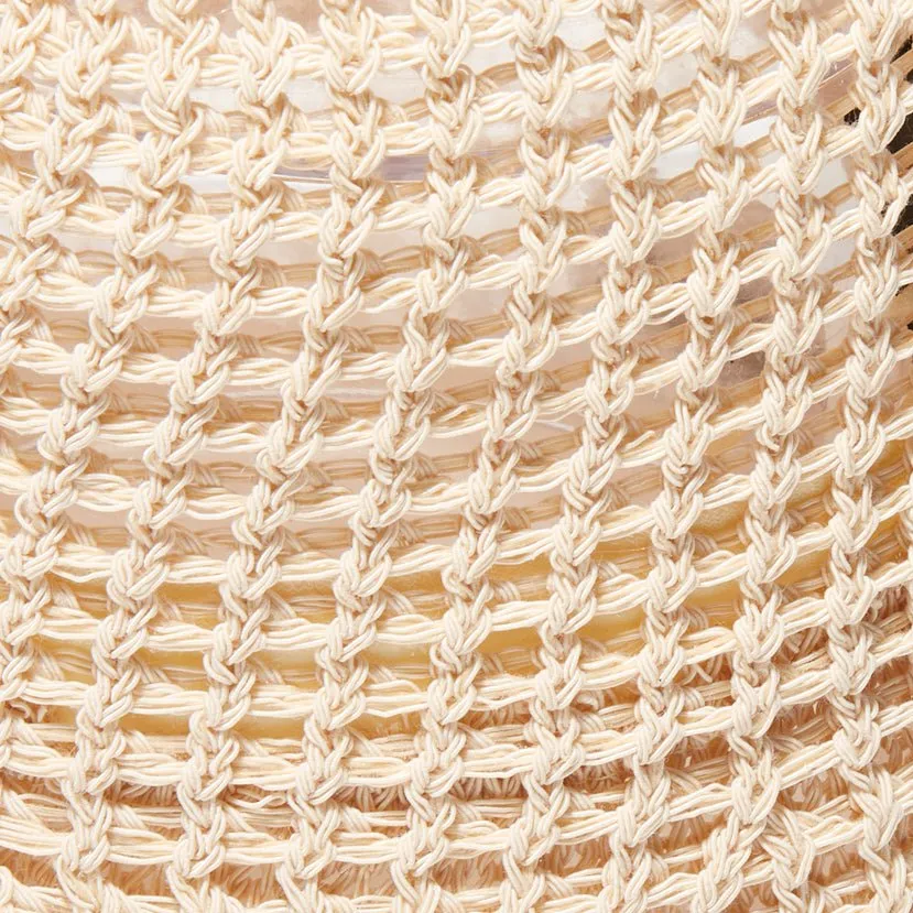 LELE SADOUGHI Natural Open Weave Bucket Hat