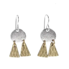 Marjorie Baer Textured Disc Mobile Dangle Earring