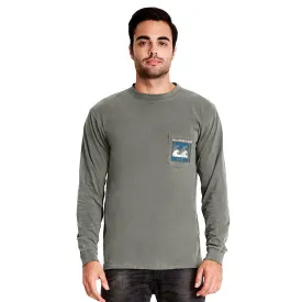 MBHM Men's L/S Pocket Crew Sweatshirt -Lead- Square Waves