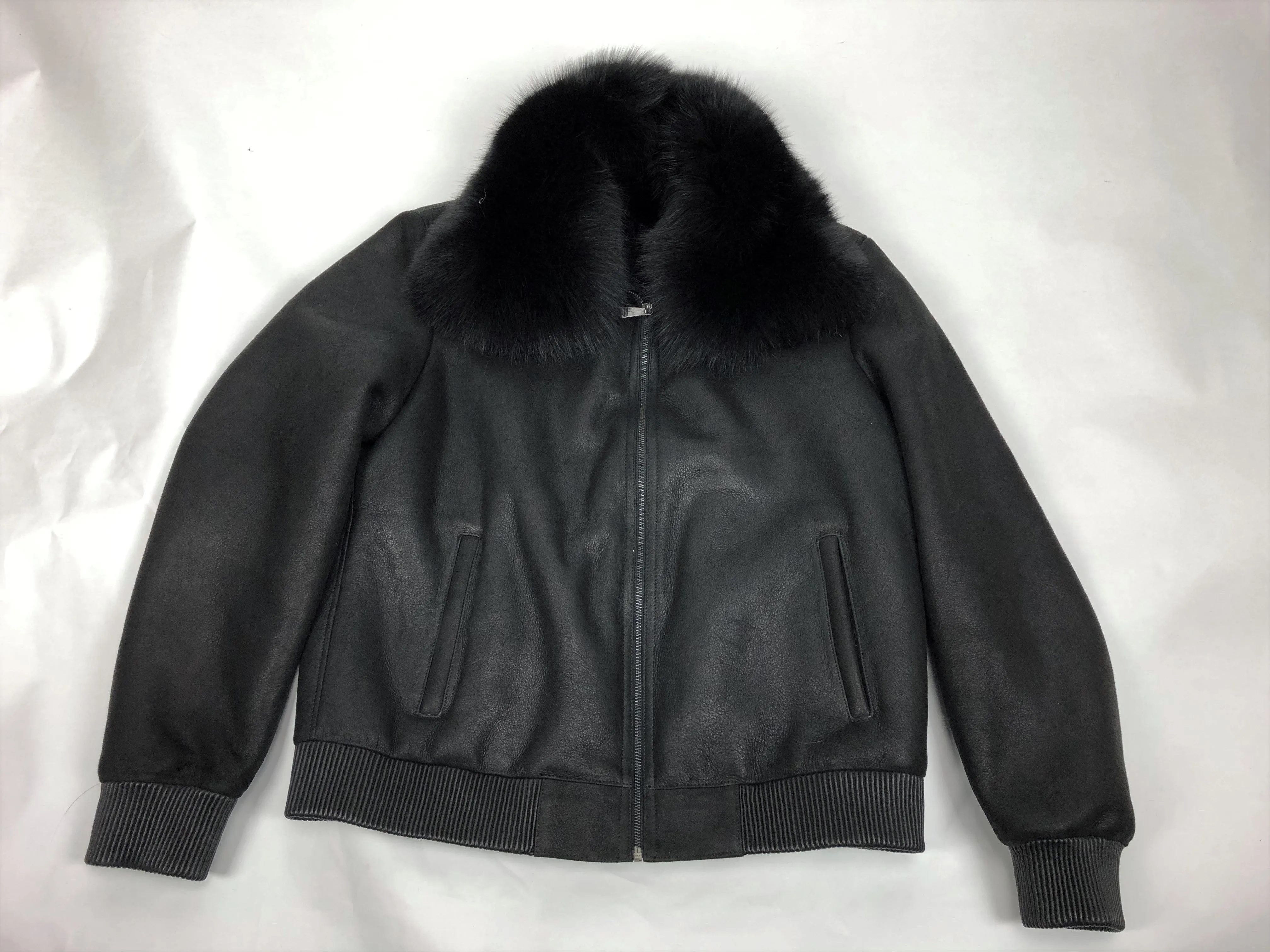 Mens Shearling Baseball Jacket