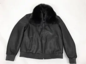 Mens Shearling Baseball Jacket