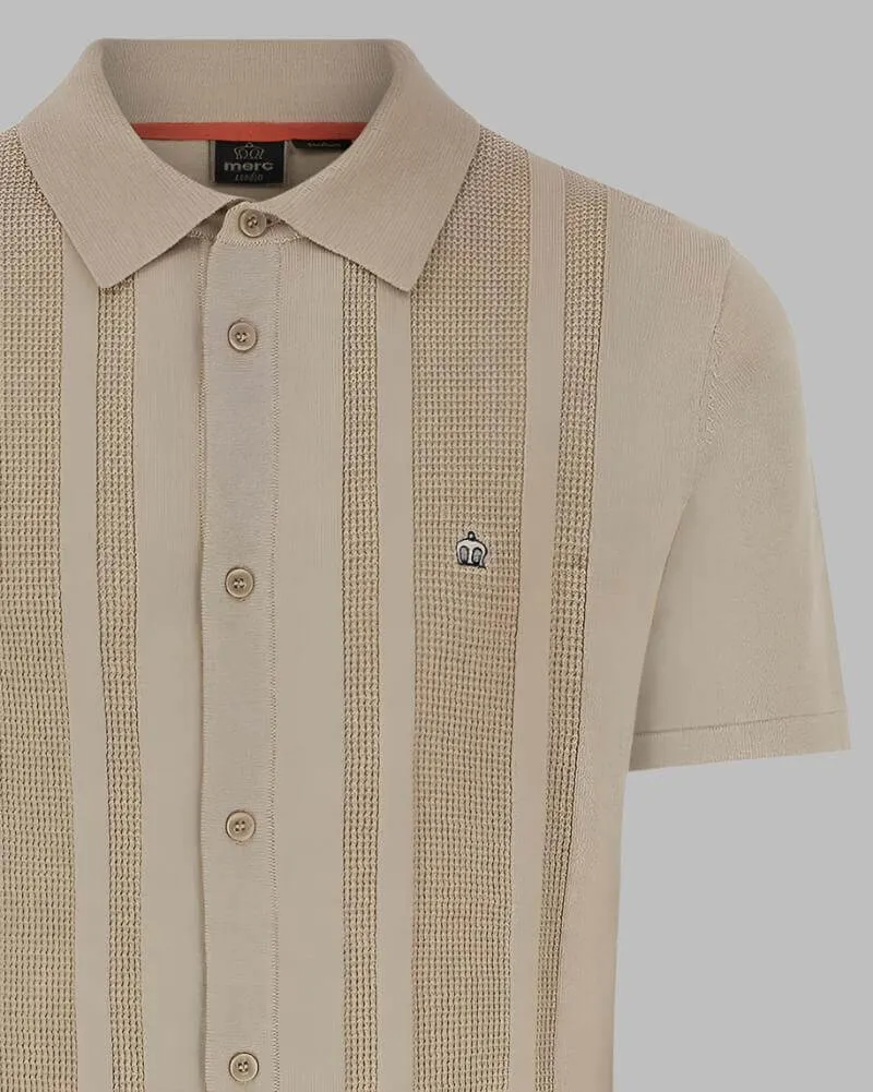 Merc ELSTED Knitted Polo Beige