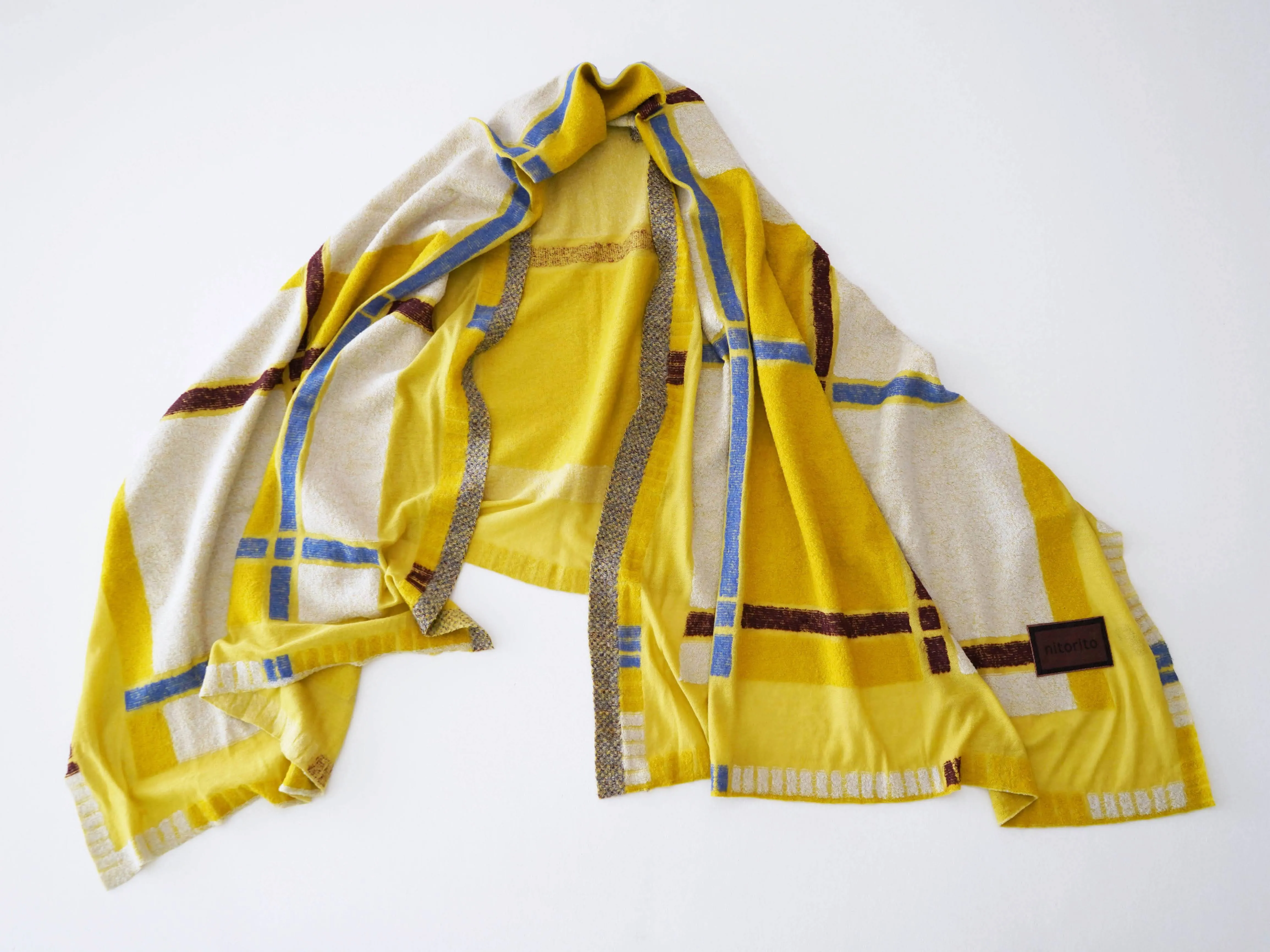 NITORITO | Scarf | Tanbo - Navy / Yellow