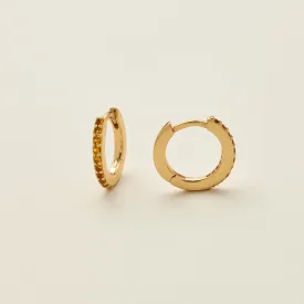 November Birthstone Hoop Earrings