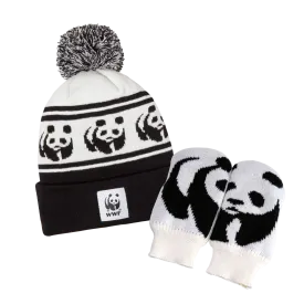 Panda toque and mittens bundle