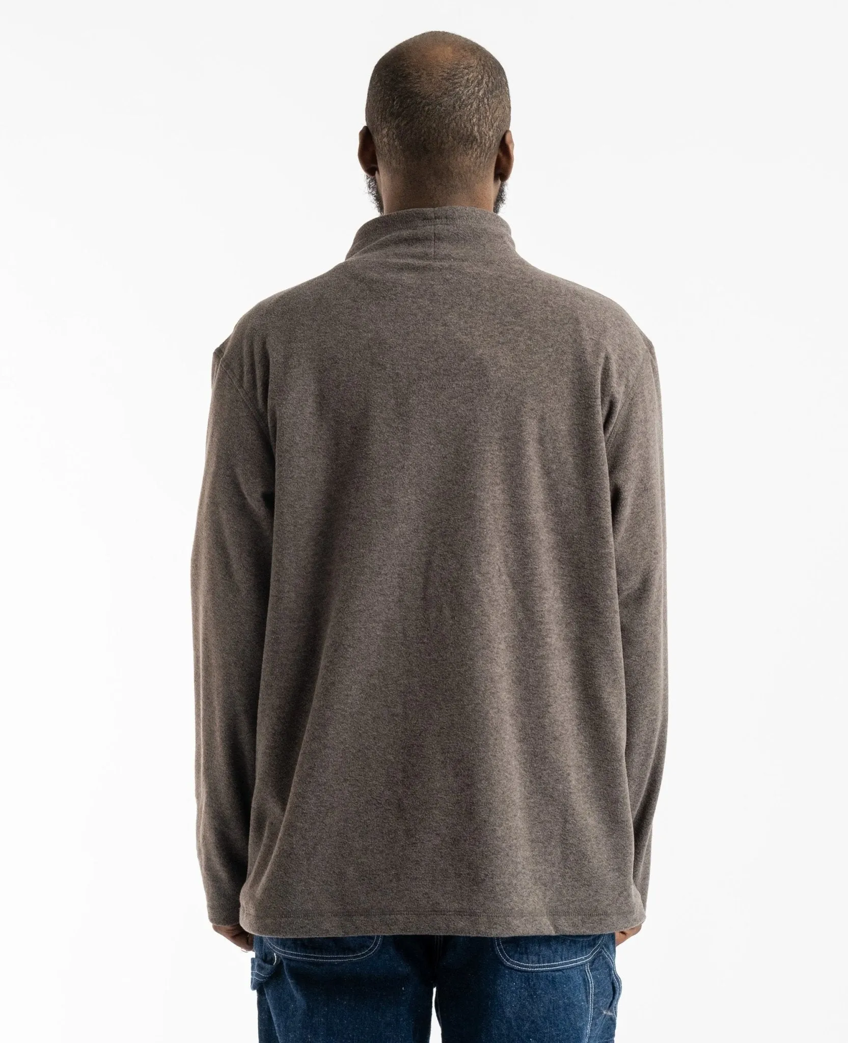 Polar Fleece Mock Neck Grey Melange