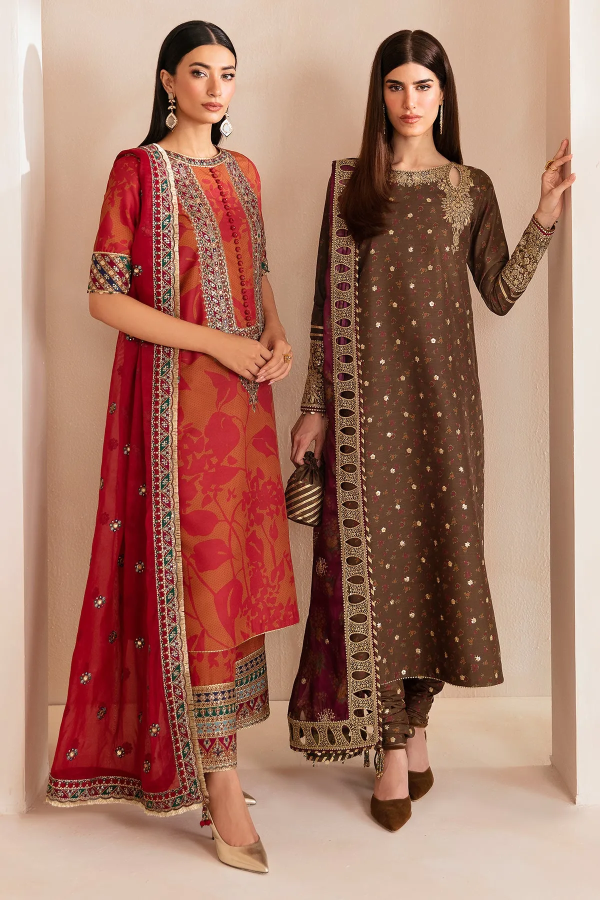 Premium Embroidered Raw Silk UR-7043