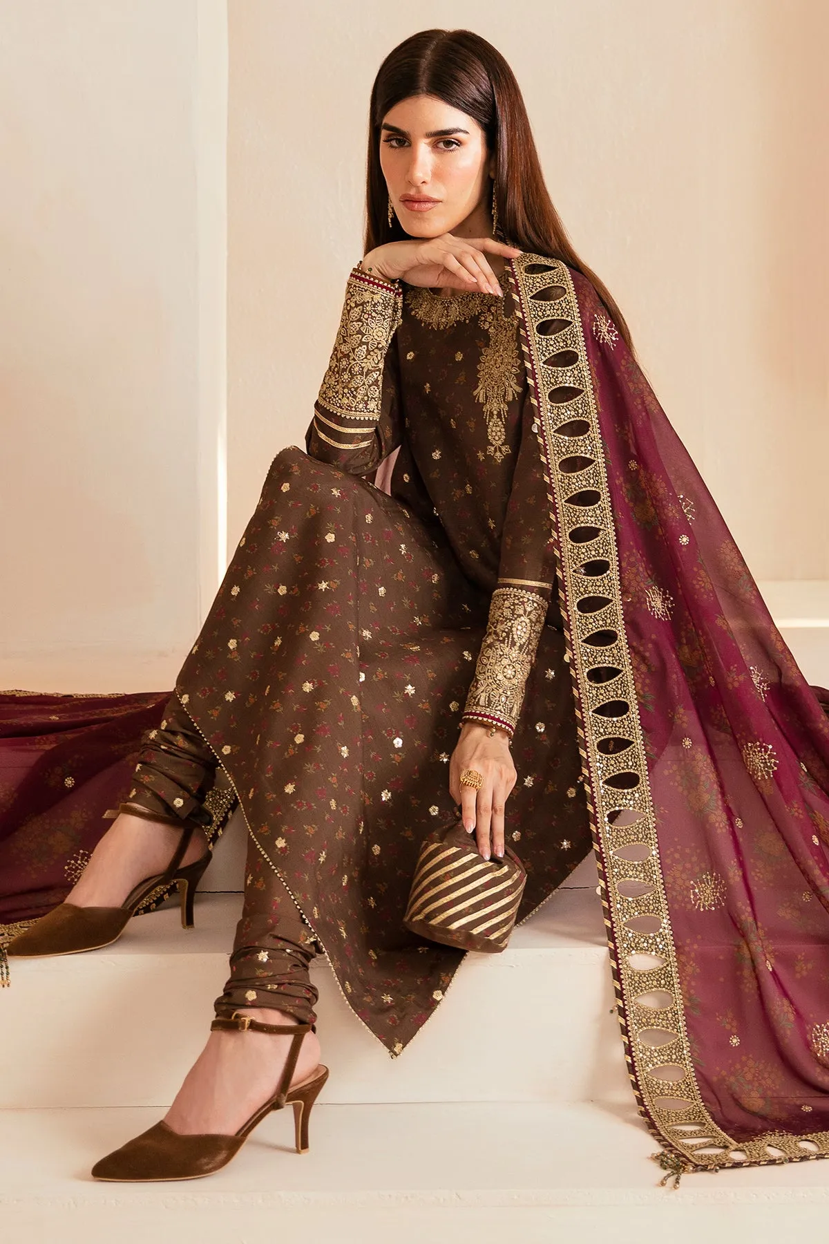 Premium Embroidered Raw Silk UR-7043