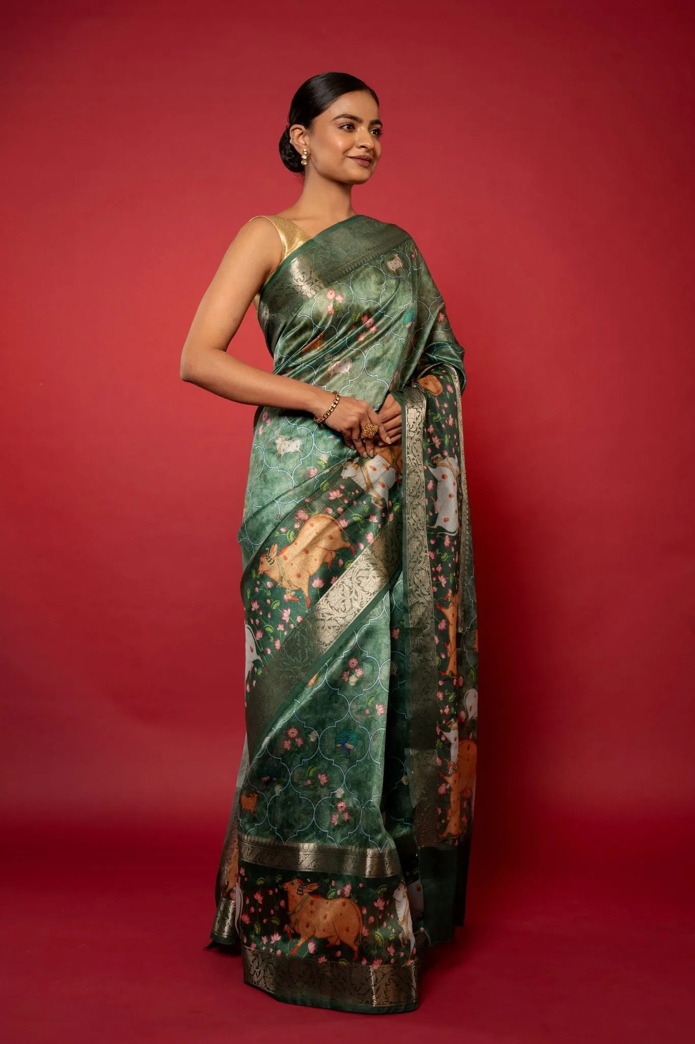 Printed Silk Saree