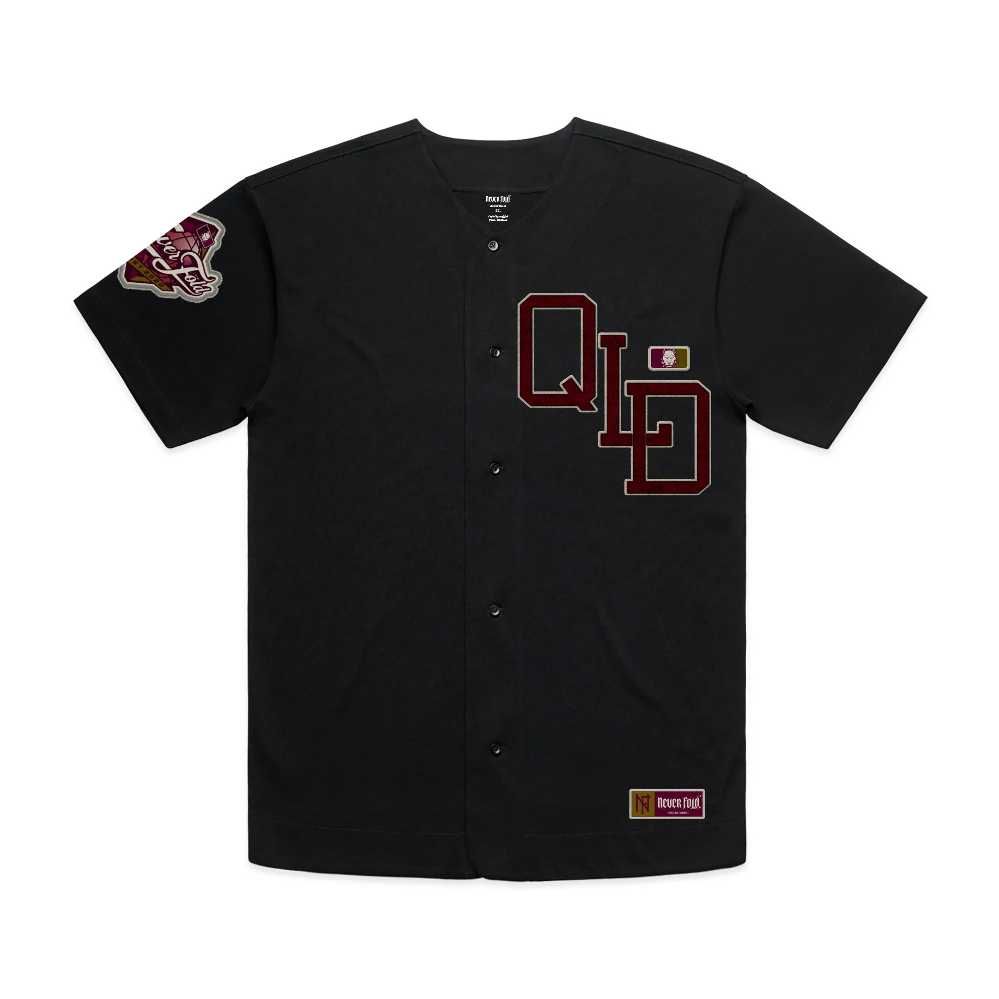 QLD Heavy Hitter Baseball Jersey - Black