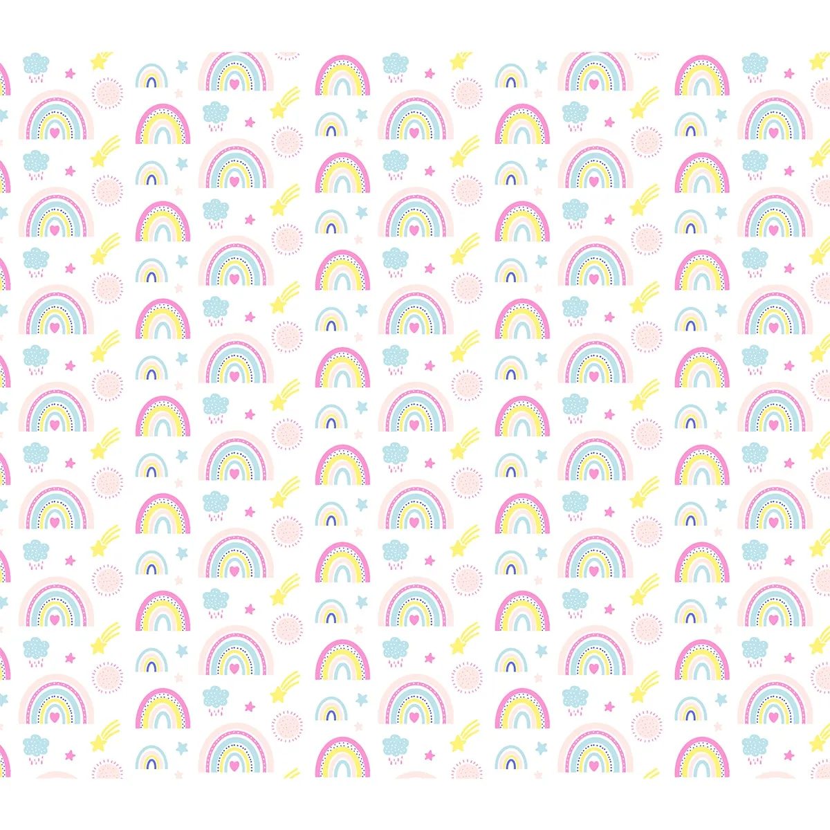 Rainbow Pattern Design Wallpaper for Kids Room