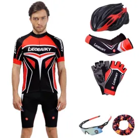 Red Black Short Sleeve Cycling Full Set