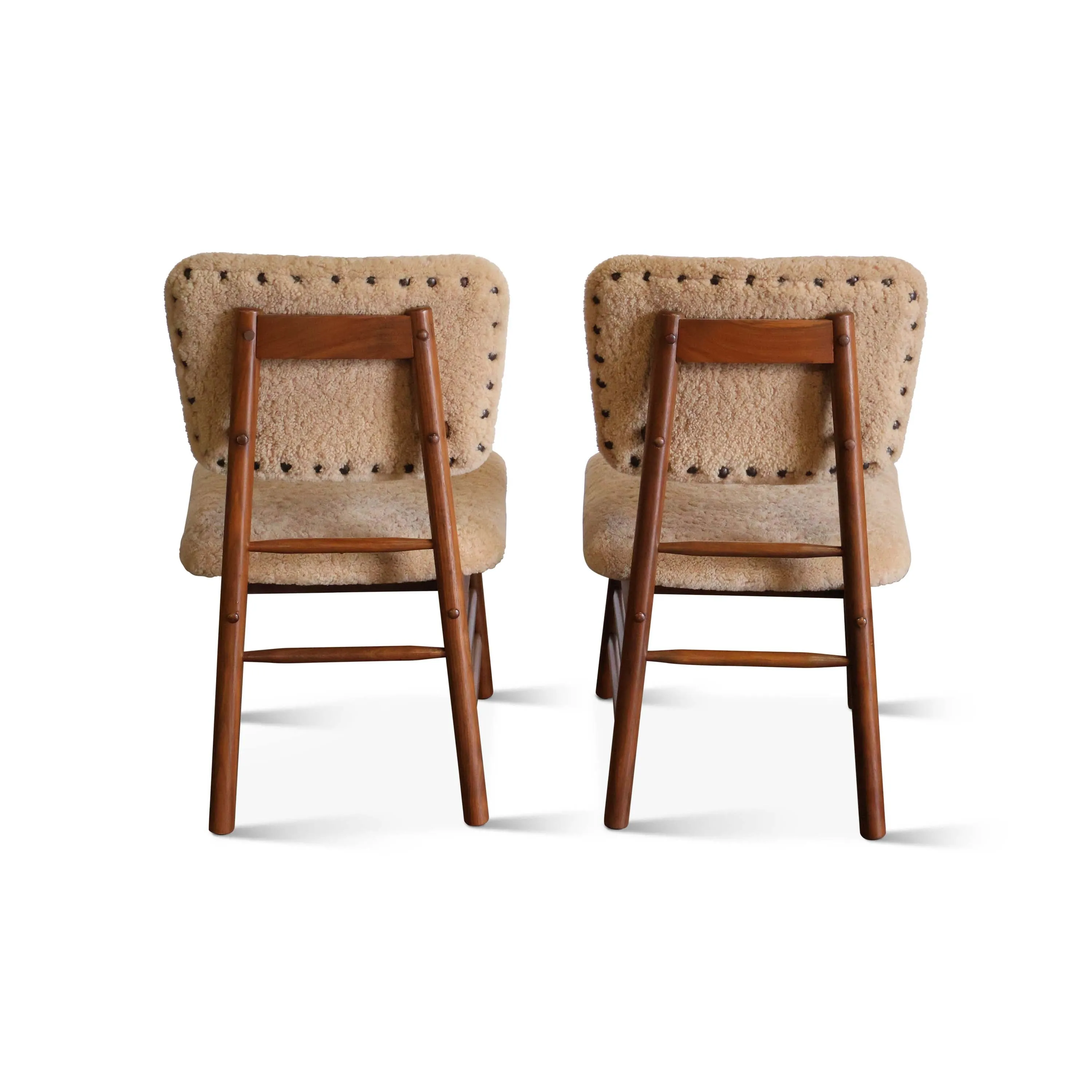 Sheepskin Side Chairs by Greta Grossman for Glenn of California