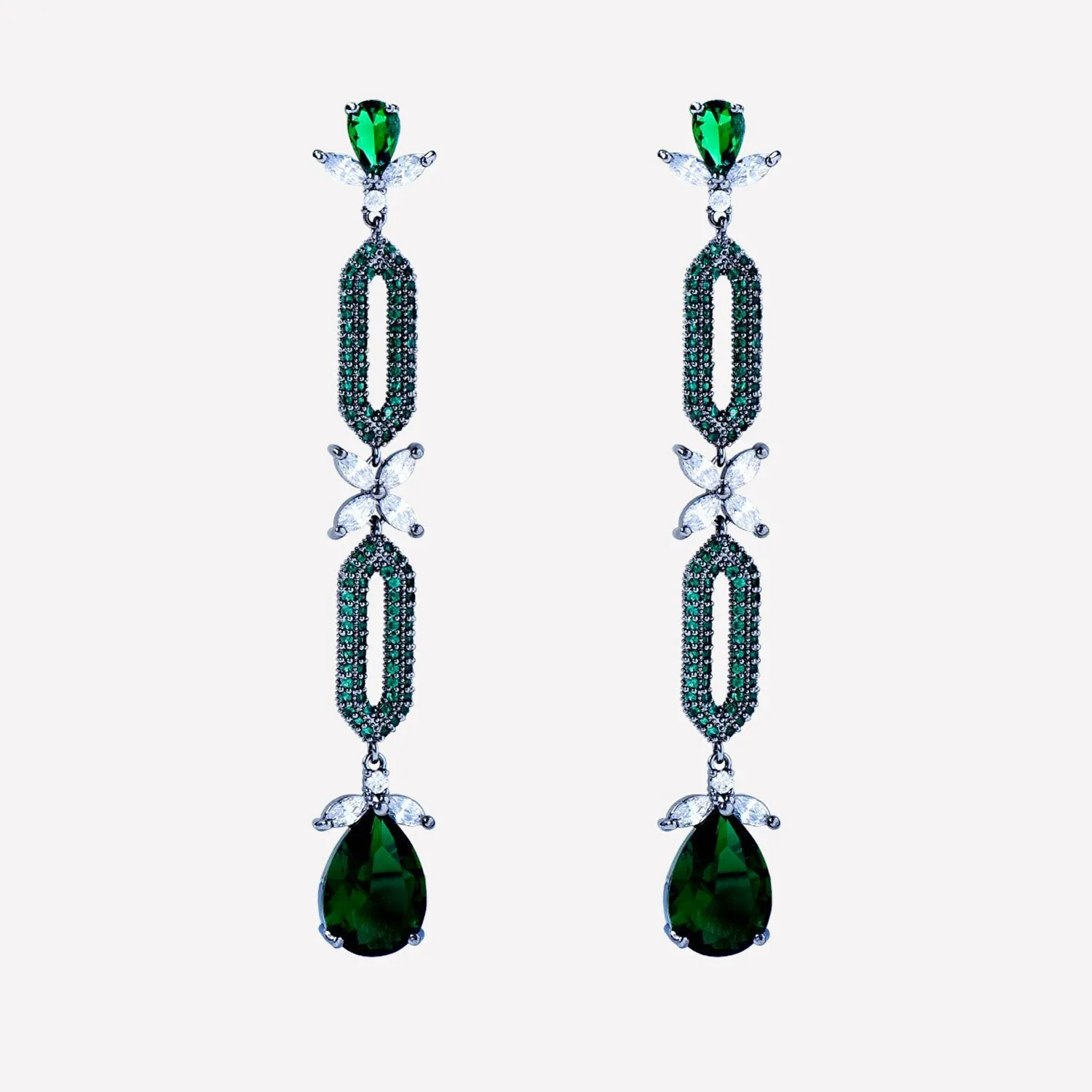 Sparkling Long Dangle Earrings for Night Club & Party