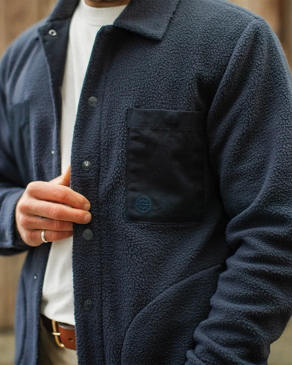 Tarn Fleece Overshirt - Navy