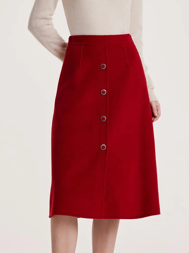 Tencel Wool Crop Jacket And Half Women Skirt Suit