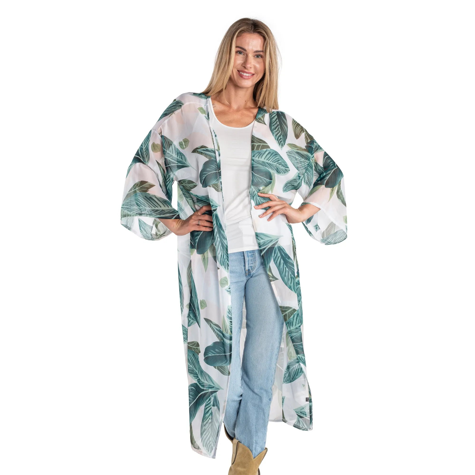 Tropical Leaves Kimono