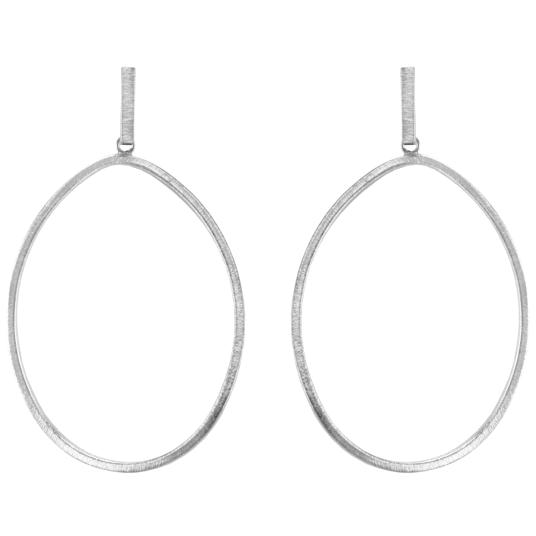 Twisted Oval Hoop Earrings