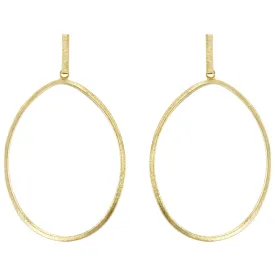 Twisted Oval Hoop Earrings