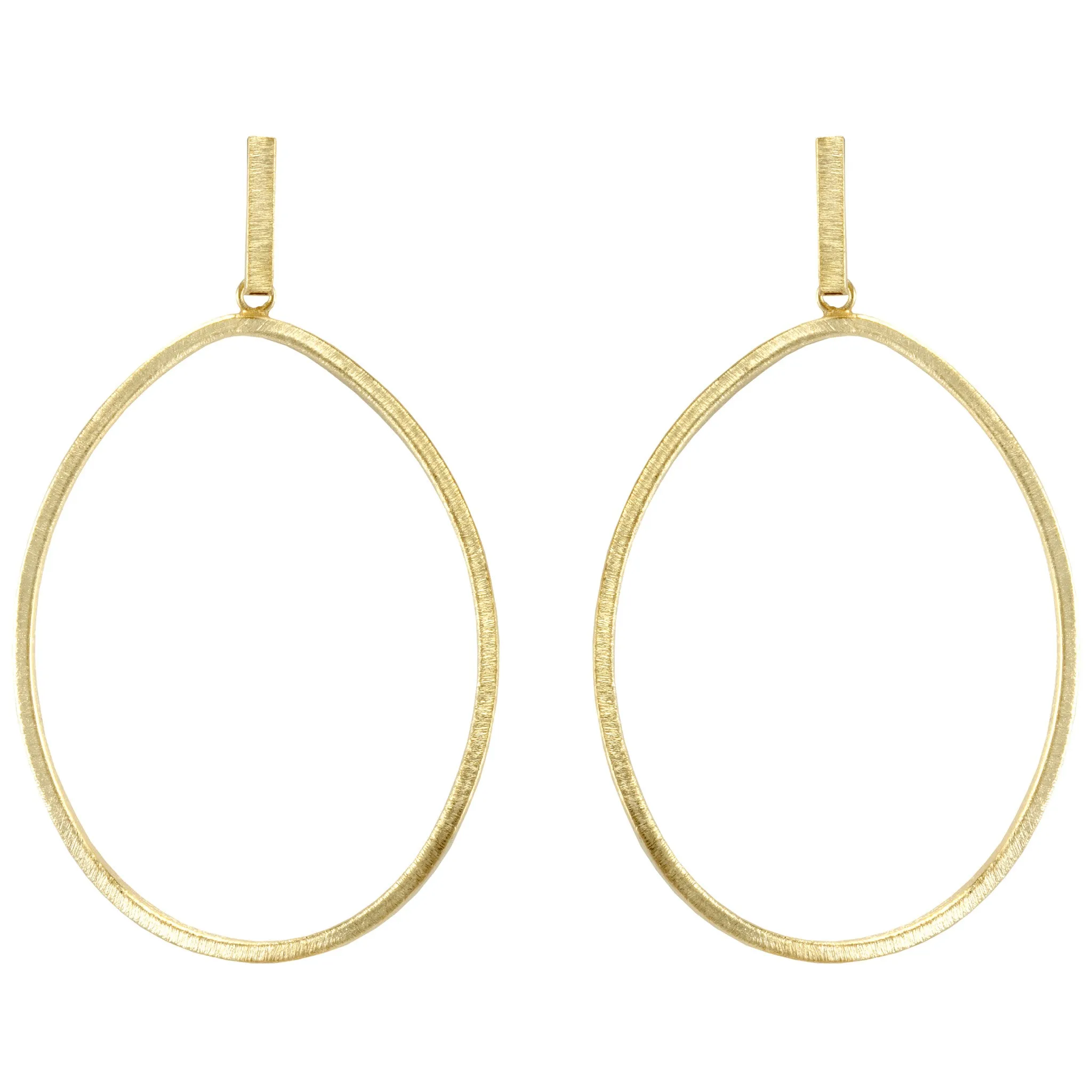 Twisted Oval Hoop Earrings