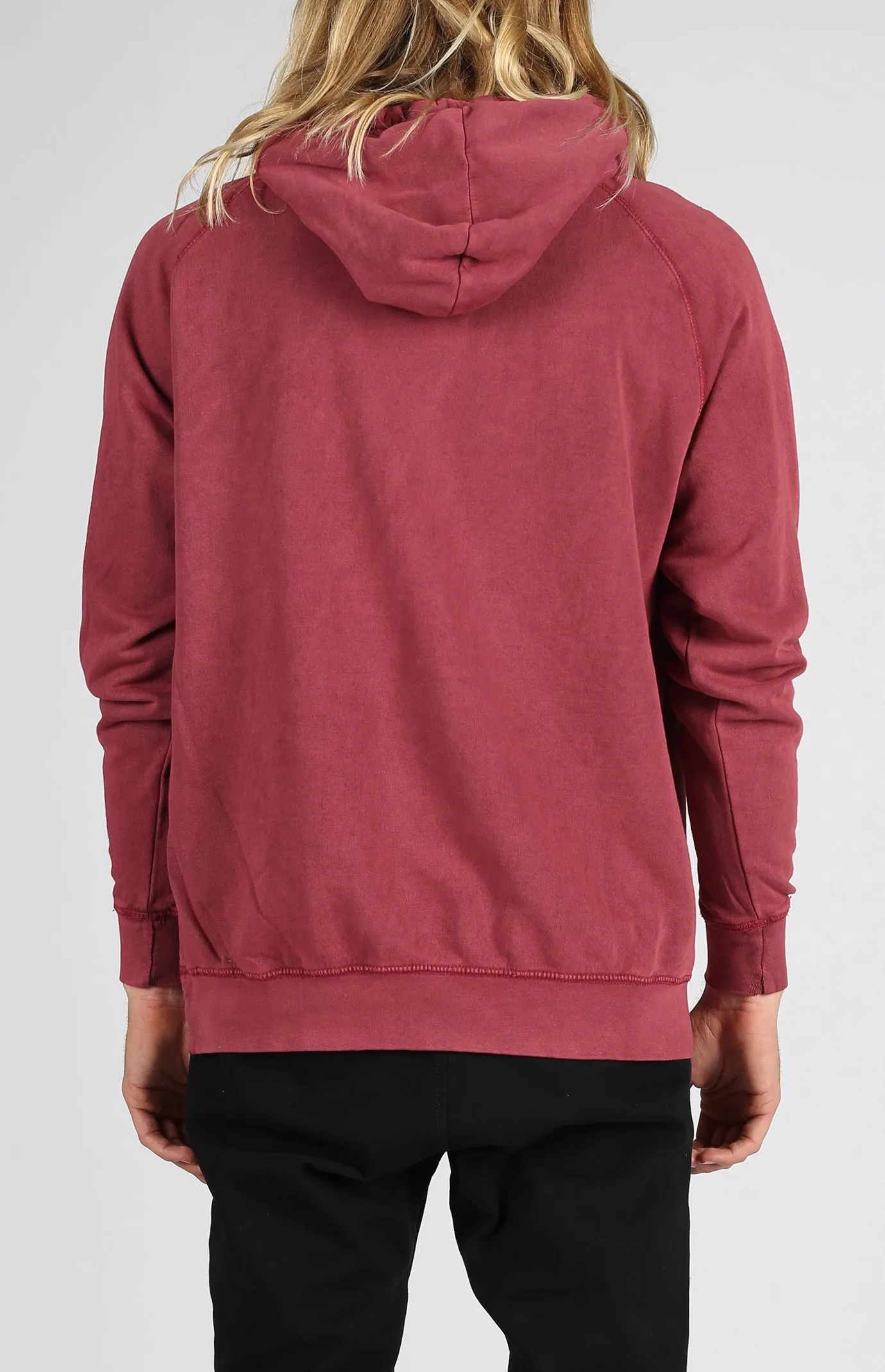 Unisex Vintage Wash Pullover Hood | Burgundy