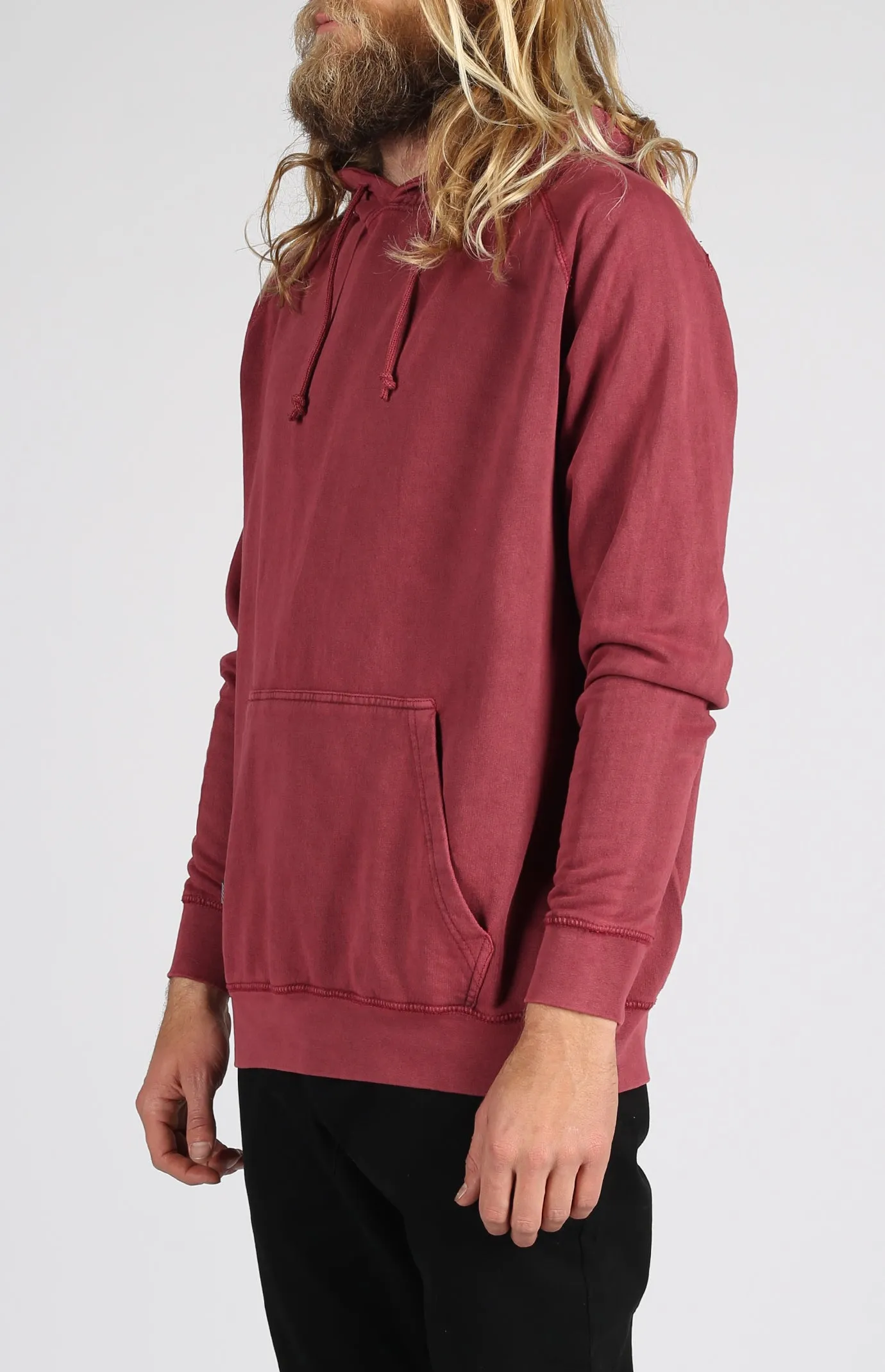 Unisex Vintage Wash Pullover Hood | Burgundy