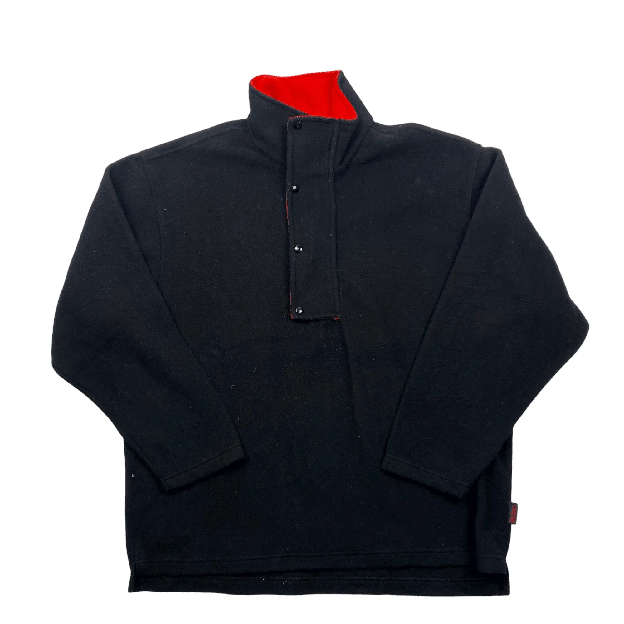 Vintage 90s Black Marlboro Half Zip Fleece - Extra Large