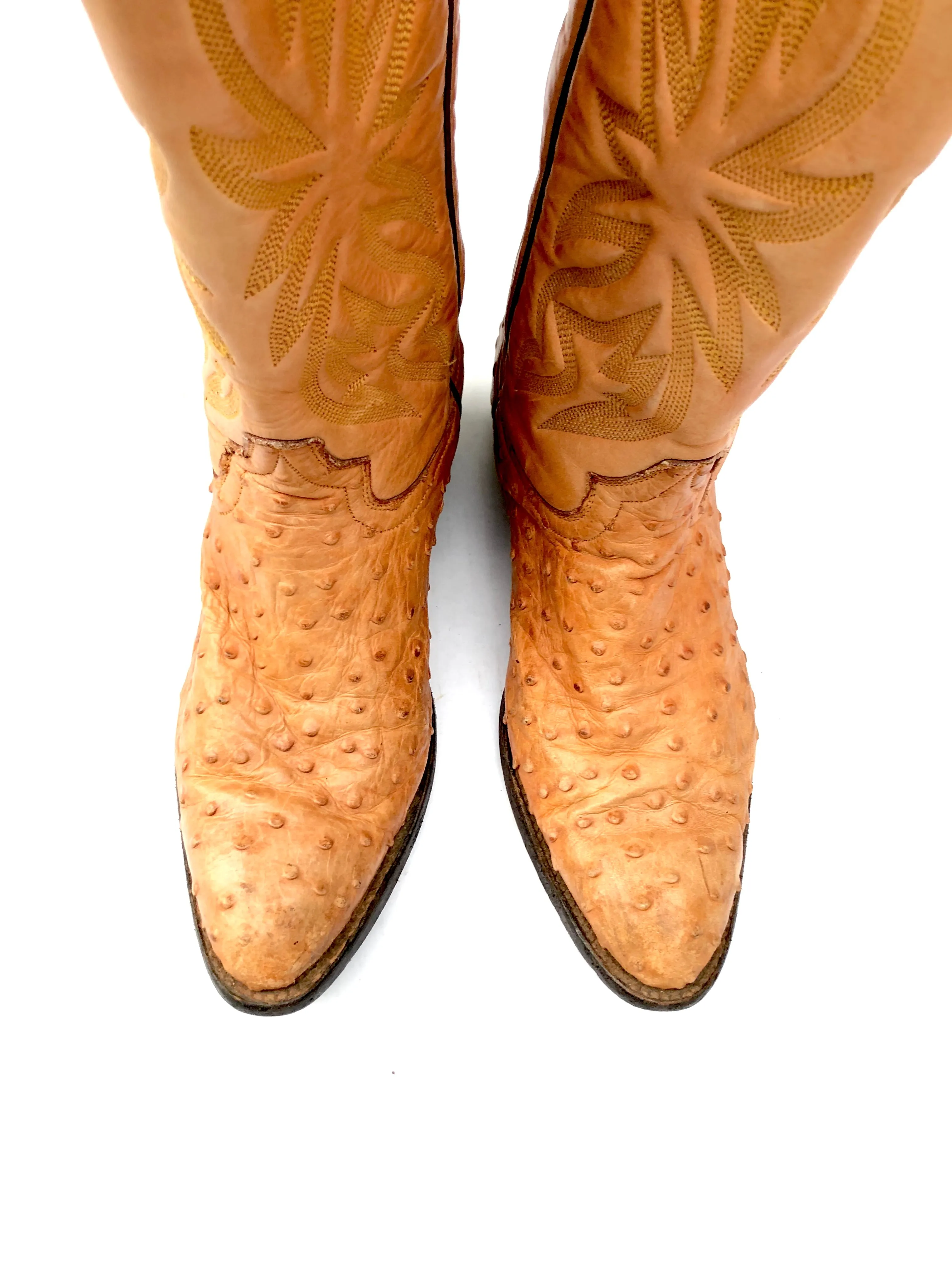 VINTAGE: Team West Ostrich Boots