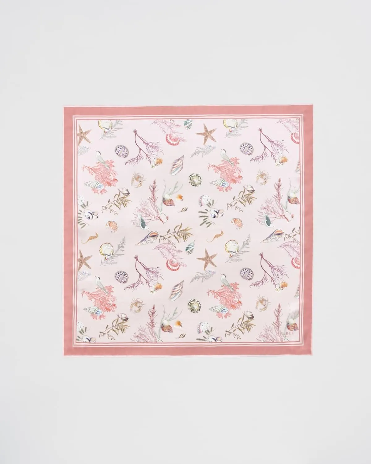 Whispering Sands Lotus Pink Square Scarf