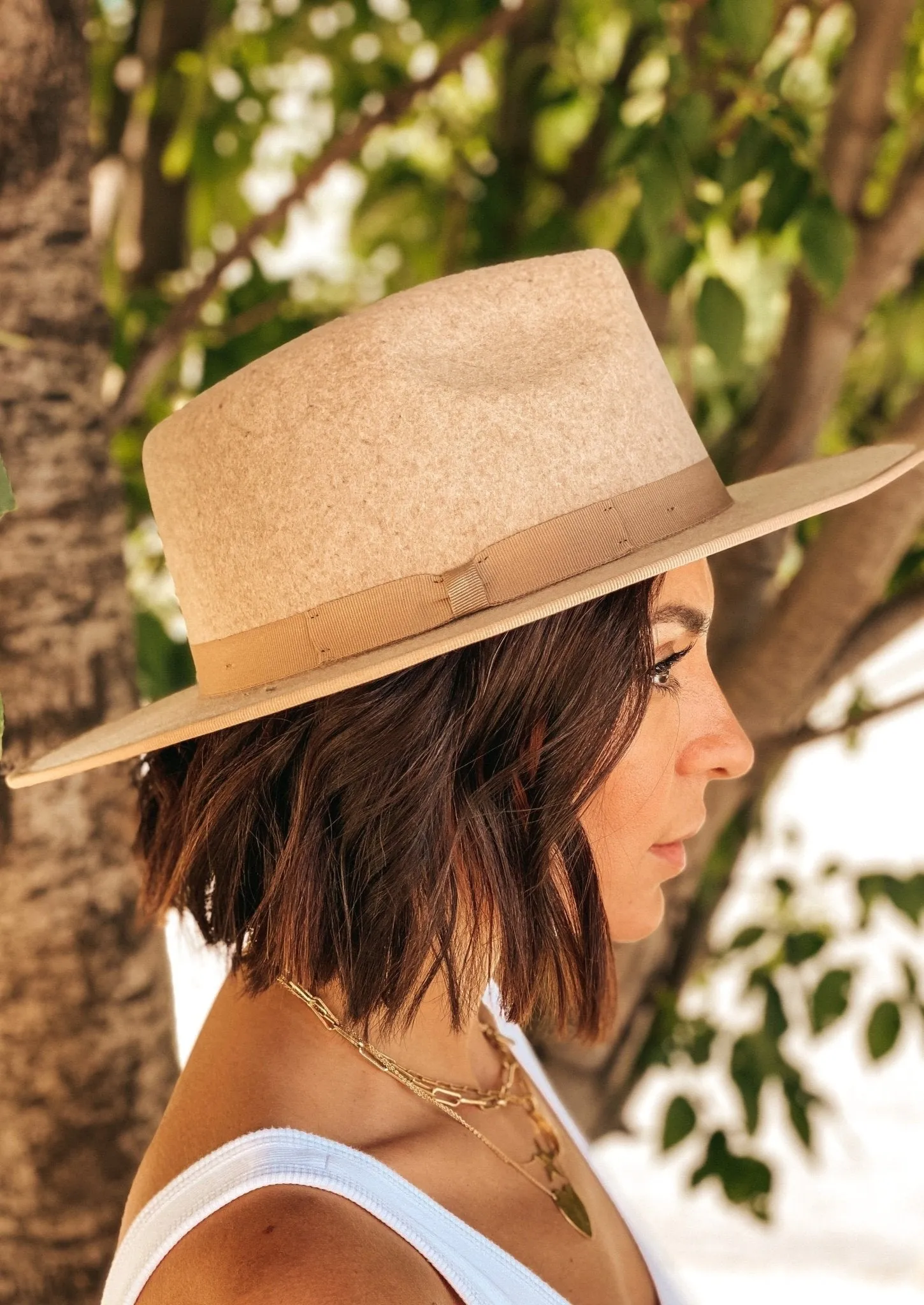 Wide Brim Fedora (Oatmeal)