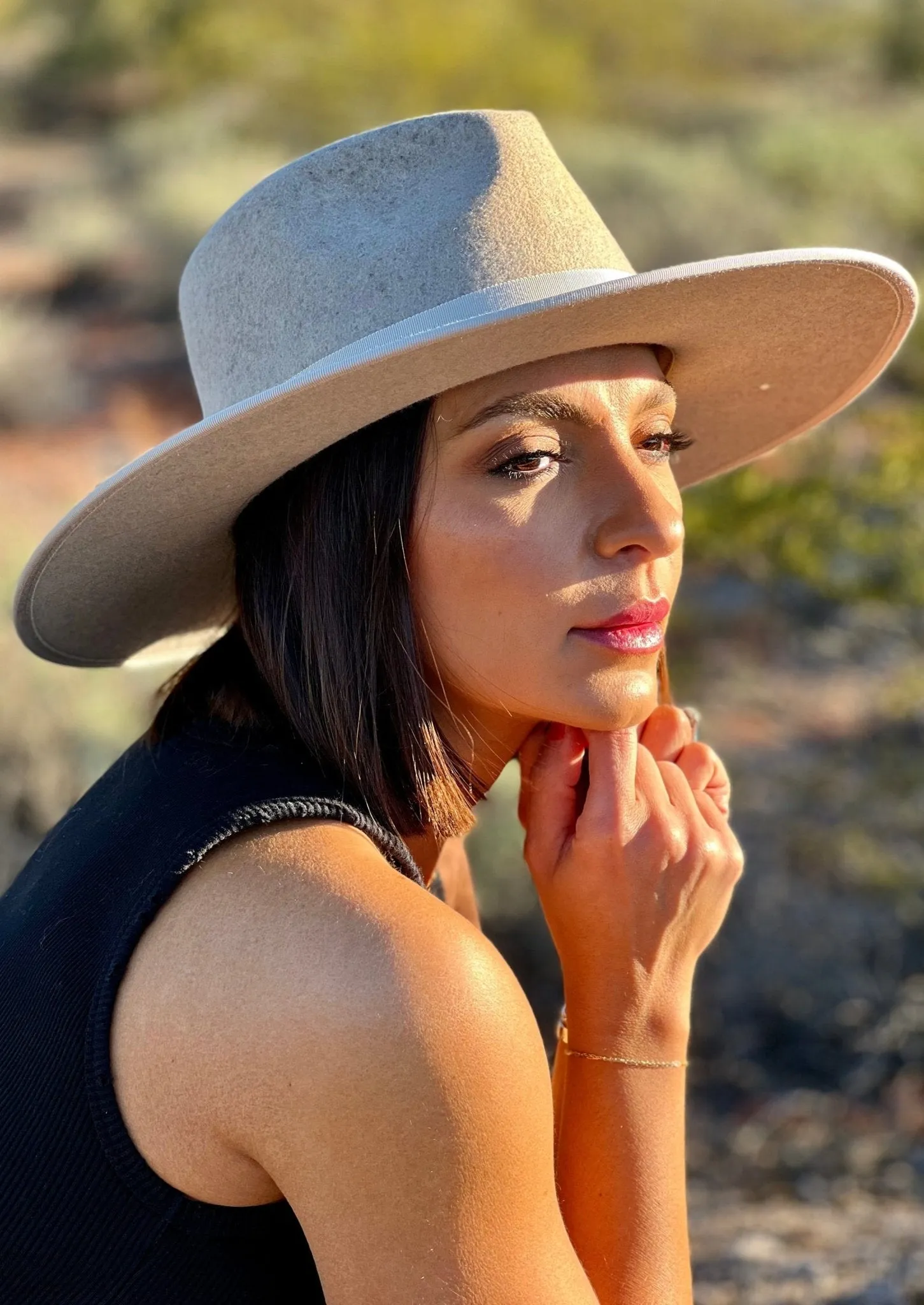 Wide Brim Fedora (Oatmeal)