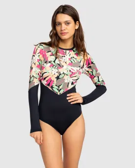 Womens Fashion Long Sleeve One-Piece Swimsuit