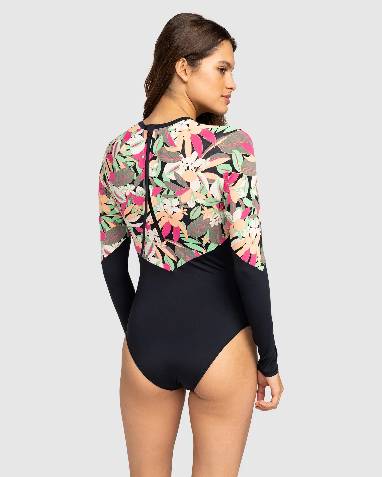 Womens Fashion Long Sleeve One-Piece Swimsuit