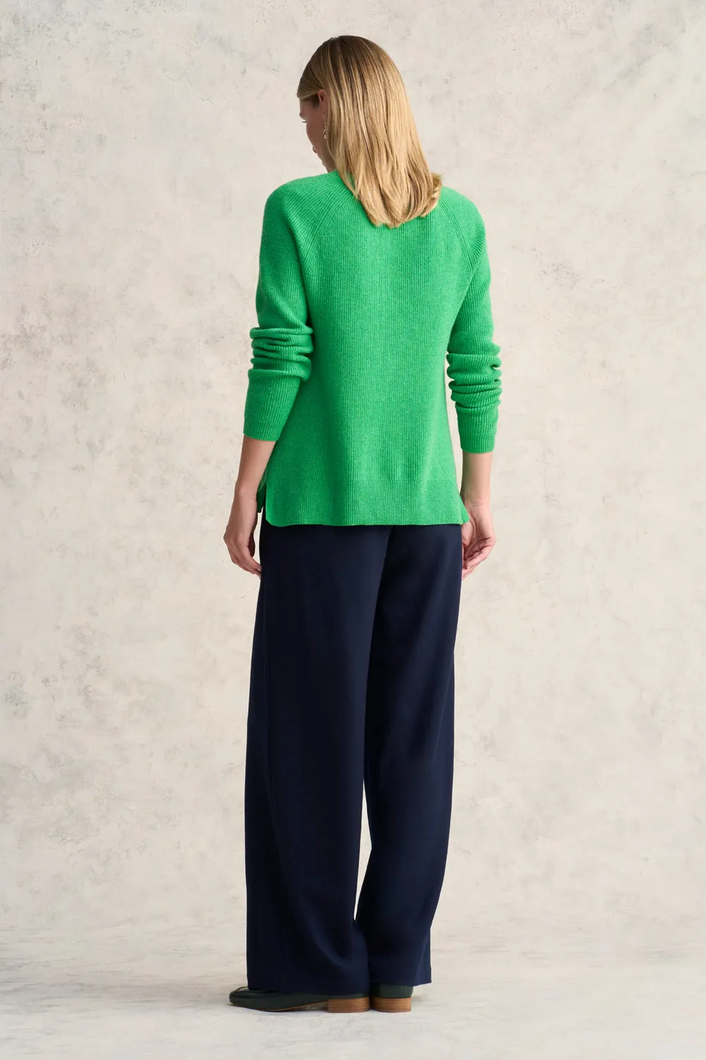 Wool Rib Knit - Lime Green