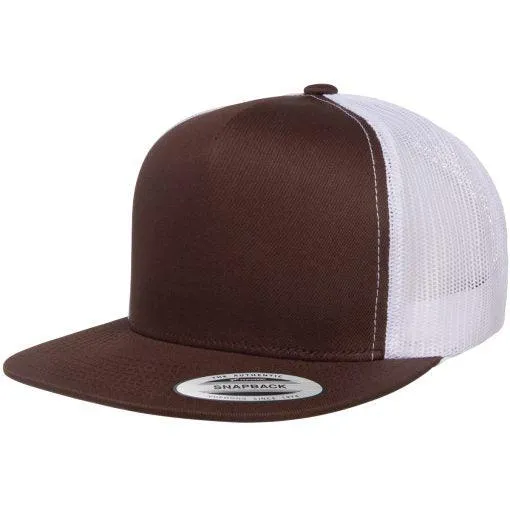 Yupoong 6006 Flat Billed Trucker Hat