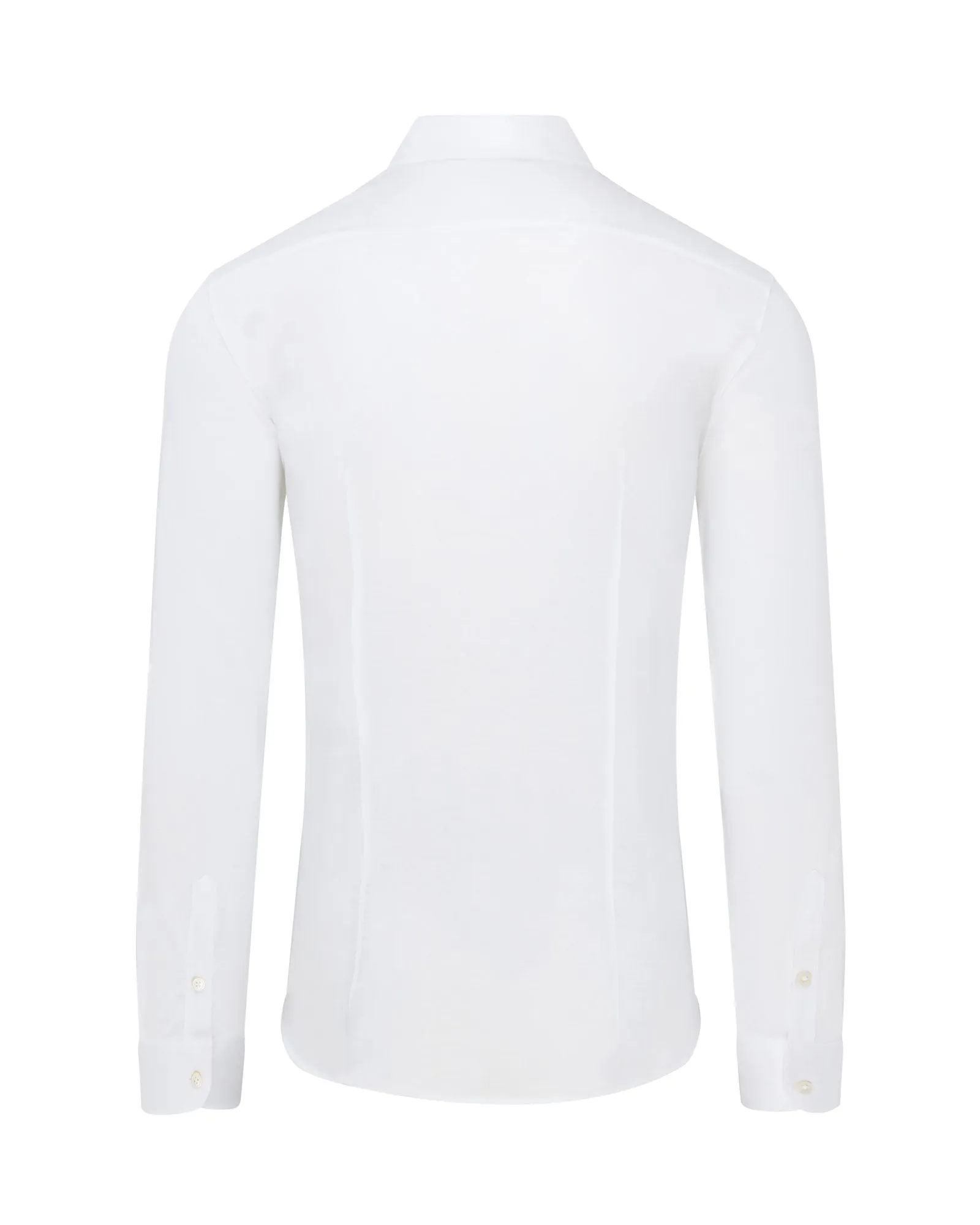 Zattura Mercerised Long Sleeve Jersey Shirt (White)